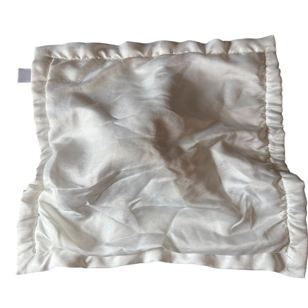 Carter's baby lovey off white brown bear 13 x 13 fleece satin trim & back - Picture 7 of 8